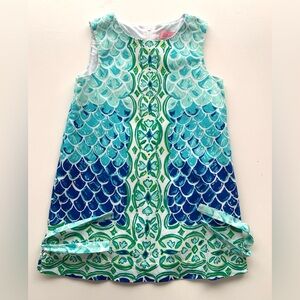 Lilly Pulitzer Girl's Shift Dress Teal Blue White
Size 4